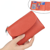 Royal Bagger Short Wallets for Women Genuine Cow Leather Fashion Coin Purse New Soft Cowhide Wallet Card Holder 1556