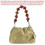 Royal Bagger Chain Crossbody Bags, Stylish Soft Leather Women's Shoulder Purse, Beaded Bucket Handbag 1693