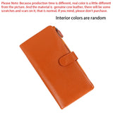 Royal Bagger Long Wallet for Women Genuine Cow Leather Fashion Casual Phone Purse Multi-card Slots Card Holder 1505